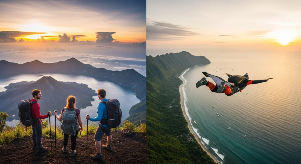 Mount Batur Sunrise Trek vs Tandem Skydive: Bali’s Two Iconic Adventures Compared